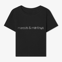 Load image into Gallery viewer, Rhinestone Cropped Tee Black - Limited Drop
